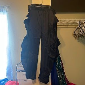 Ruffle black pants